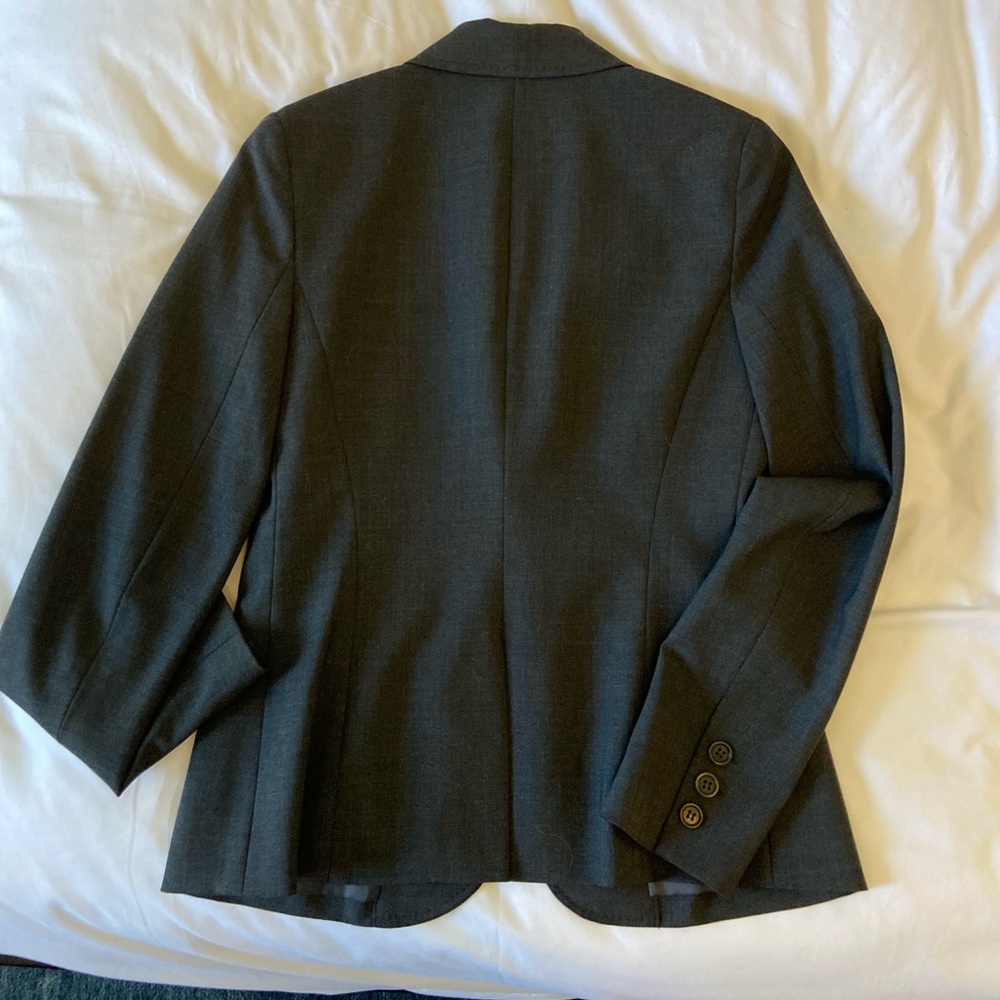 Theory Charcoal One Button Stretch Blazer - image 3